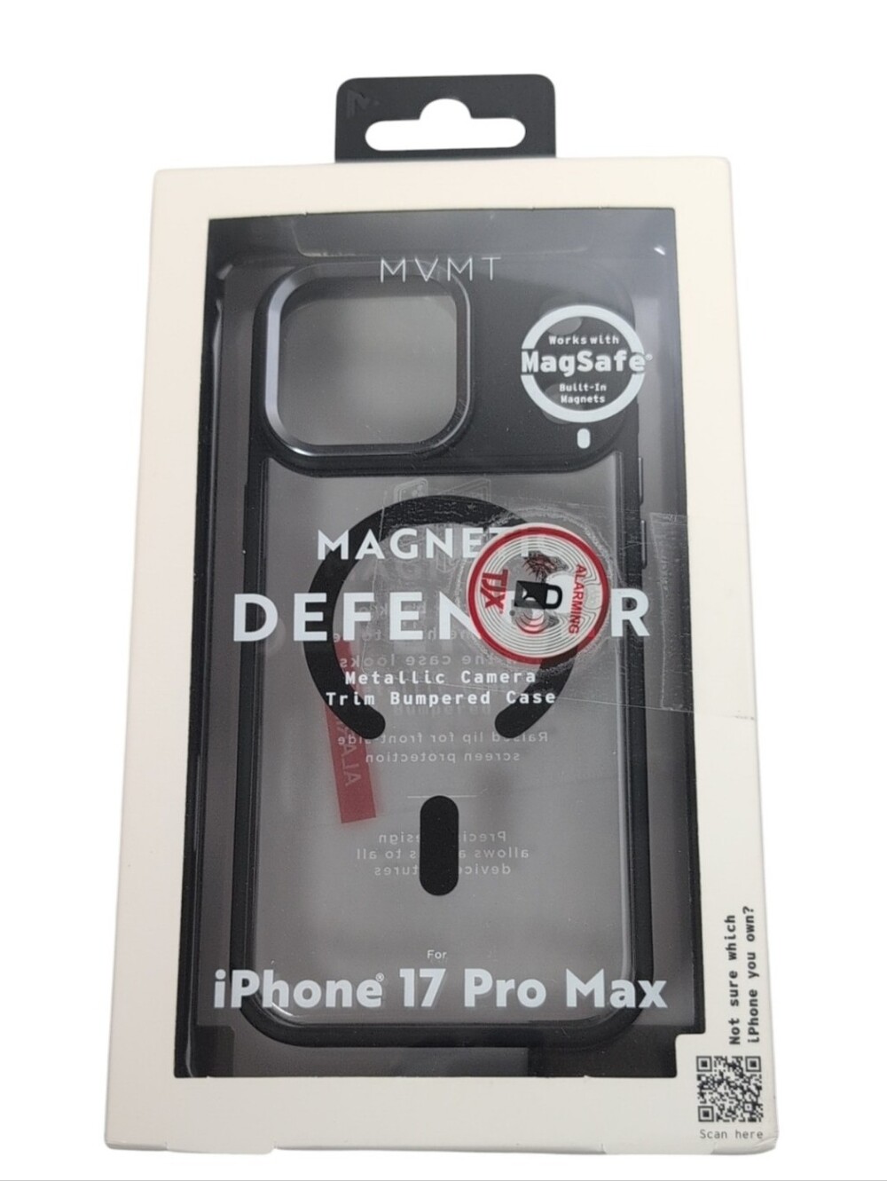 MVMT Magnetic Defender Phone Case iPhone 17 Pro Max Black & Clear
